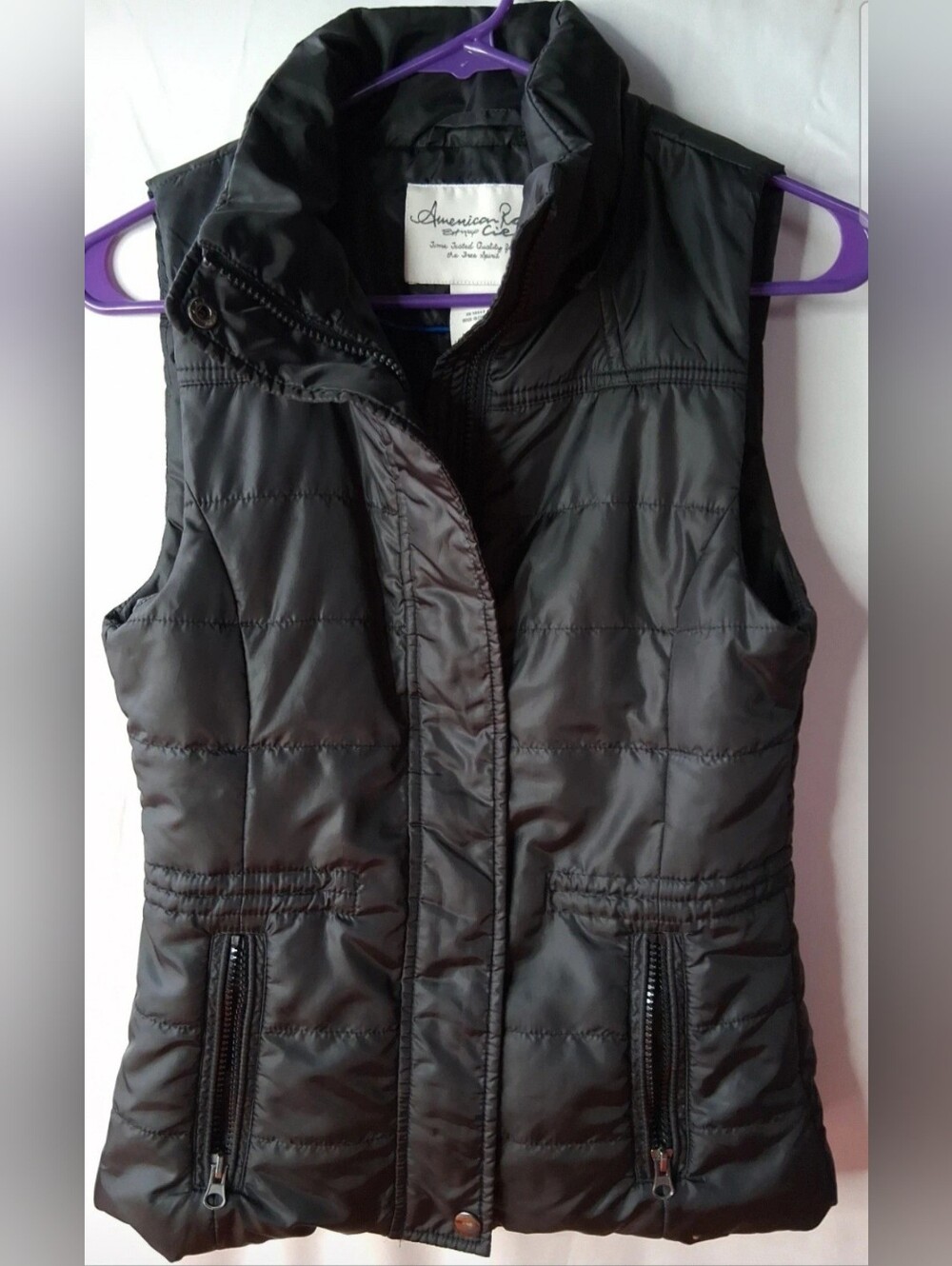 Classic Black Quilted Puffer Vest -